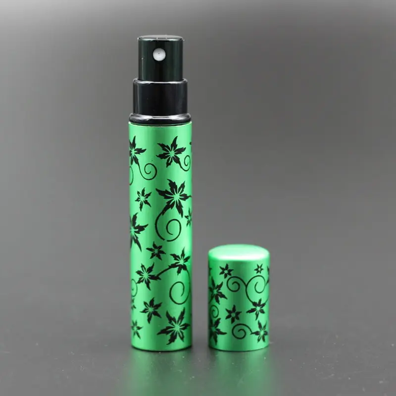 100 шт./лот насос 8 мл Заправляемый алюминиевый стеклянный флакон для духов с