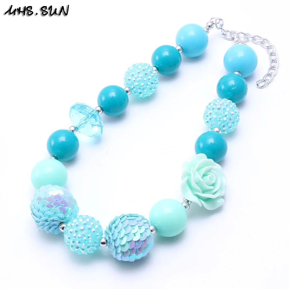 MHS. Подвеска в виде подсолнуха Розы ярко голубого цвета для маленьких девочек