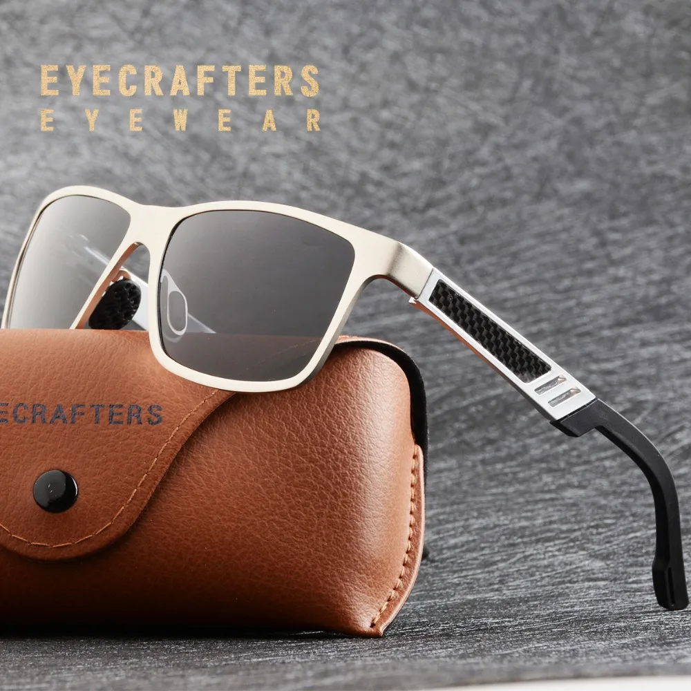 Мужские солнцезащитные очки Eyecraftes поляризационные из алюминиево магниевого