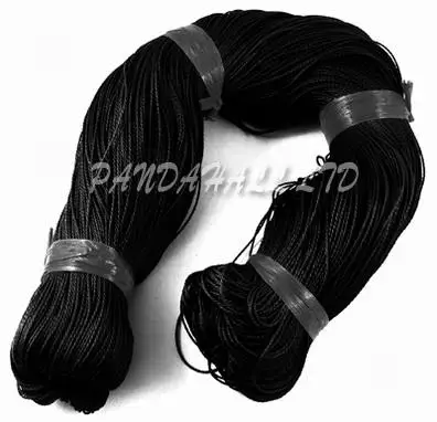 400 м/пачка 1 мм черная нить воск полиэстер шнур веревка ремень Оптовая Продажа