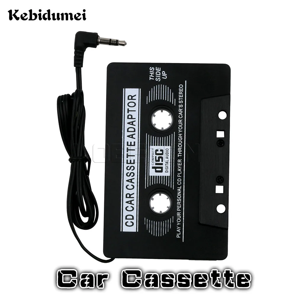 

Адаптер Kebidumei Aux для автомобильной кассеты, кассеты, MP3-плеера, преобразователь 3,5 мм, разъем для iPod, iPhone, Mp3, AUX, кабель, CD-плеер