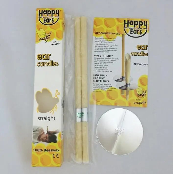 24 пары высокое качество натуральный Beewax Happy Ears Candle уменьшает ушах инструменты для