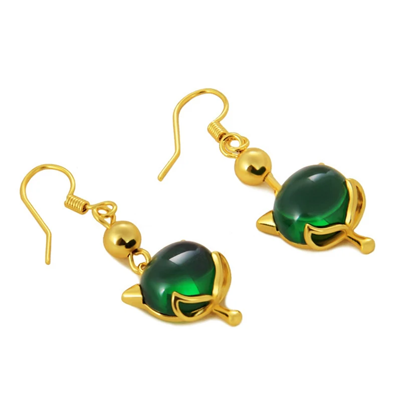 

Latest Designs Vietnam Alluvial Red Crystal Fox Drop Gold Dangle Earring for Women