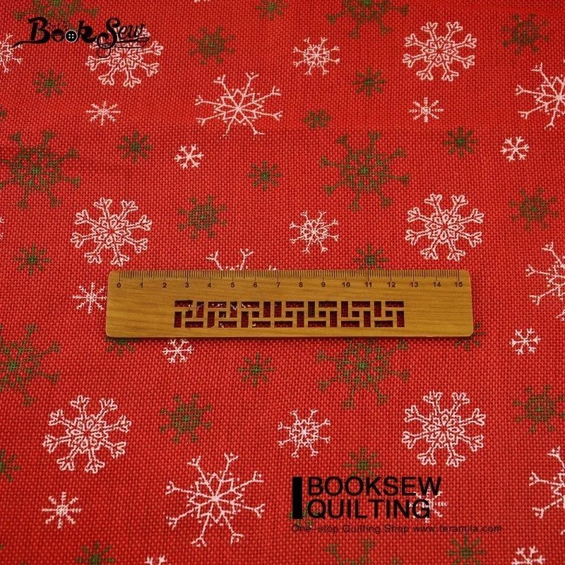 Имитация льняной ткани 150 Рождественская Снежинка Красная рождественская сумка