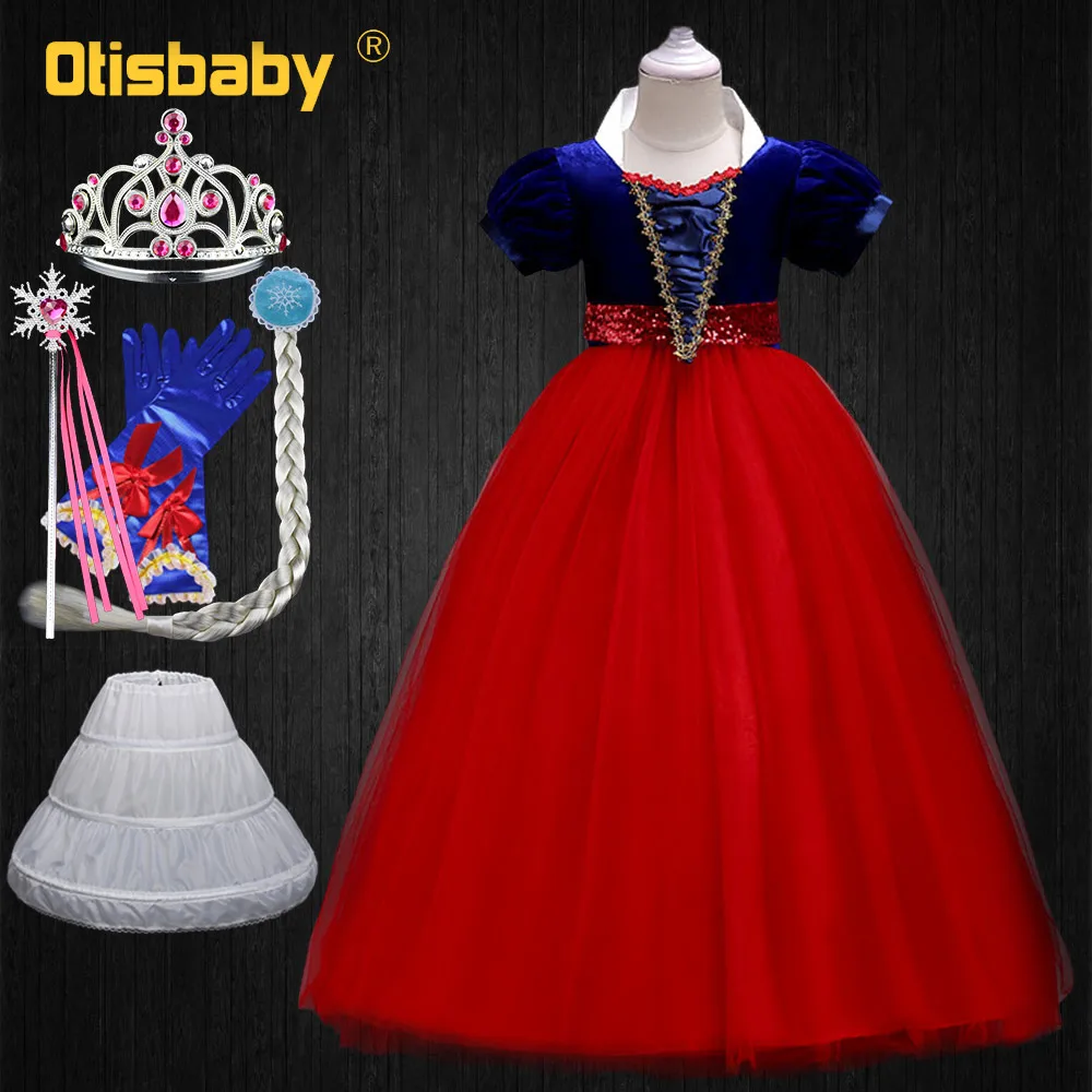 

Christmas Princess Snow White Dress for Girls Children's Evening Bridesmaids Dress Kids First Communion Dresses for Teenagers