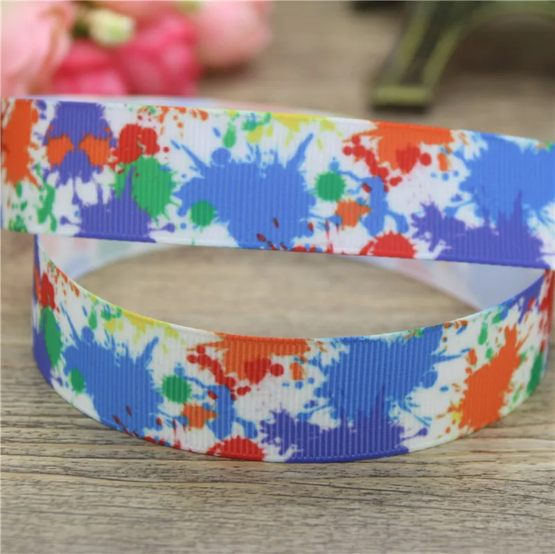 DHK 7/8 'ɵ ярдов Единорог нарвала краски напечатан grosgrain ленты ленточный
