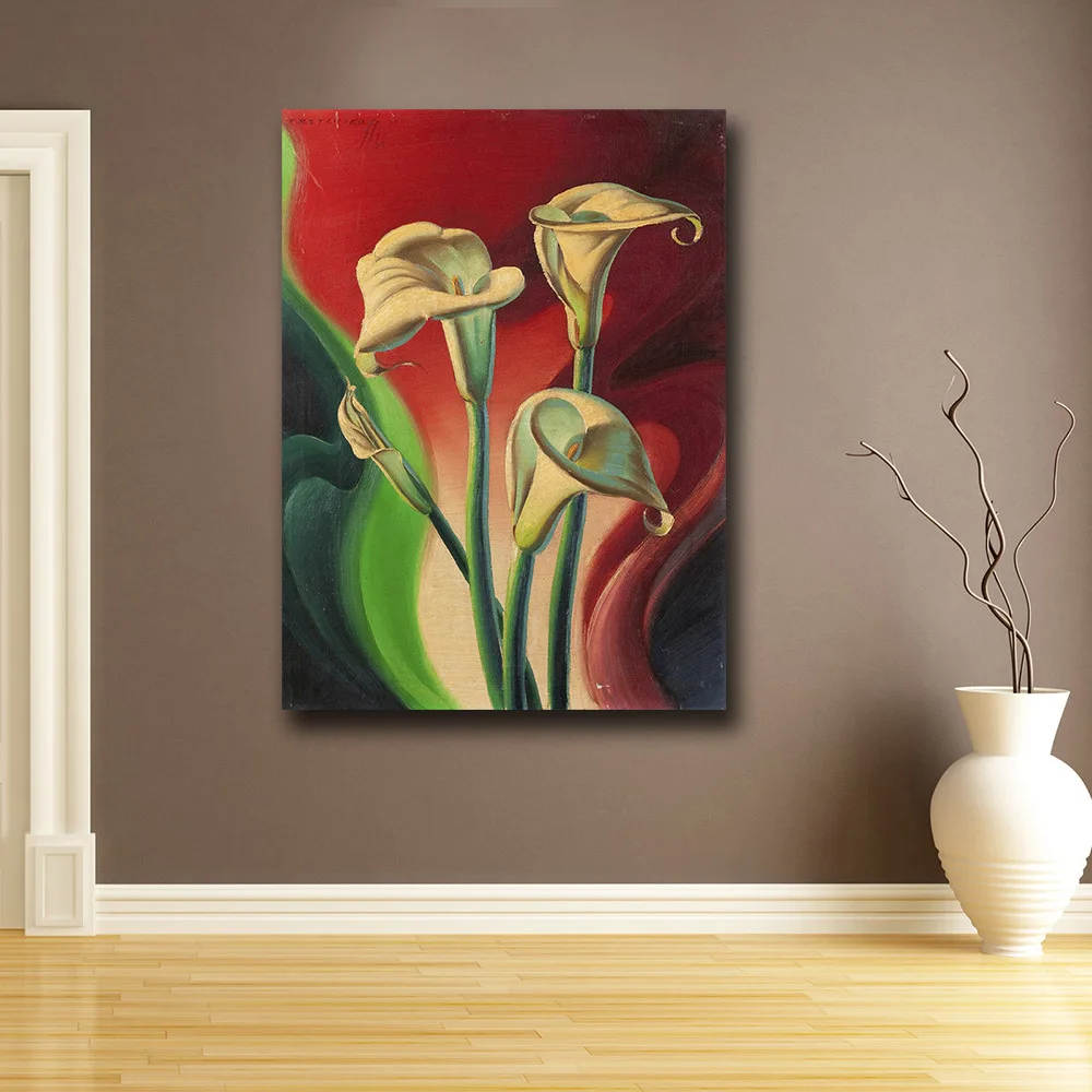 

Wxkoil искусство стены картины Arum lilies холст живопись для гостиной картина маслом для домашнего декора на холсте