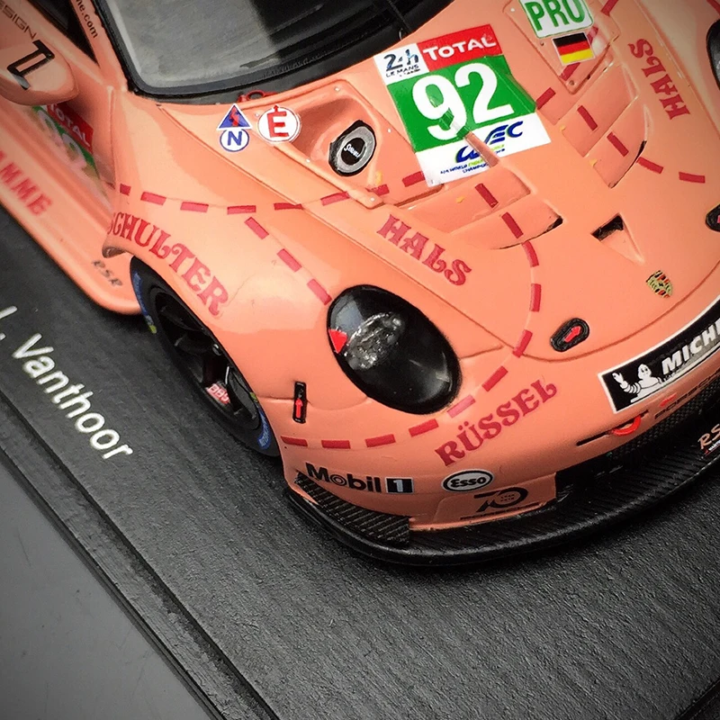Ограниченное предложение 1/43 супер автомобиль 911 RSR Розовая Свинья Ле Ман модель дома дисплей коллекция мебели