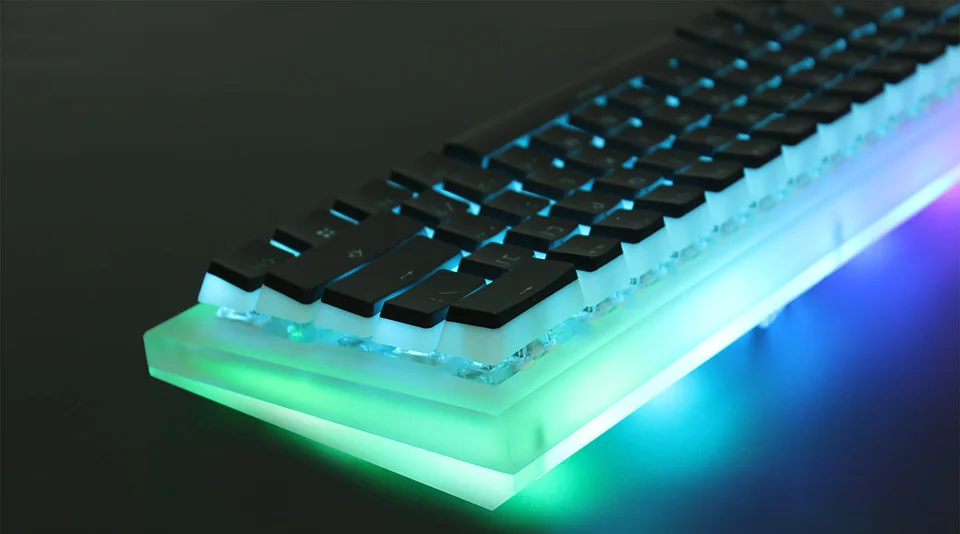 YMDK CNC Акриловые Алмазные RGB полностью программируемые вишневые переключатели пудинг PBT Double Shot Keyset 61 60% мини механическая клавиатура