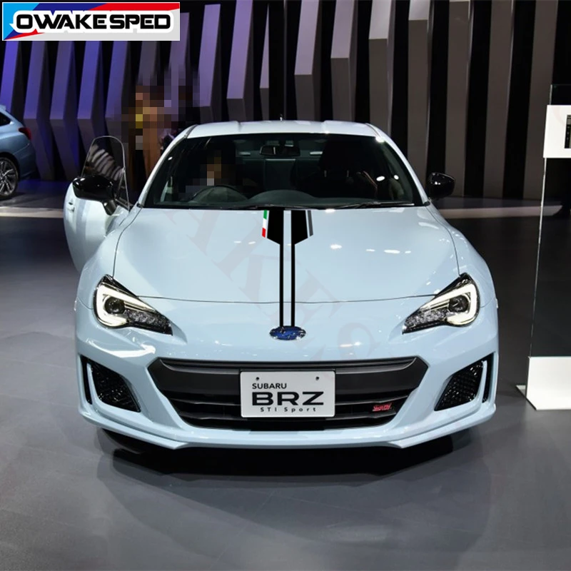 Виниловые наклейки на капот автомобиля для Subaru BRZ Coupe AT MT триколор гоночные