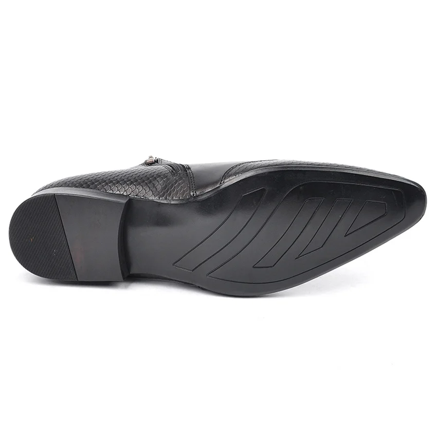 

Britiah Style Genuine Leather Formal Dress Man Ankle Boots Pointed Toe Handcrafted Men's Wingtip High-Top Chukka Shoes AM129