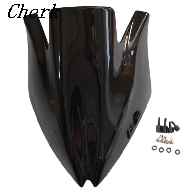 

Motorcycle ABS Windshield Fairing Windscreen Double Bubble Screen For Kawasaki Z1000 2007-2009 08 Black