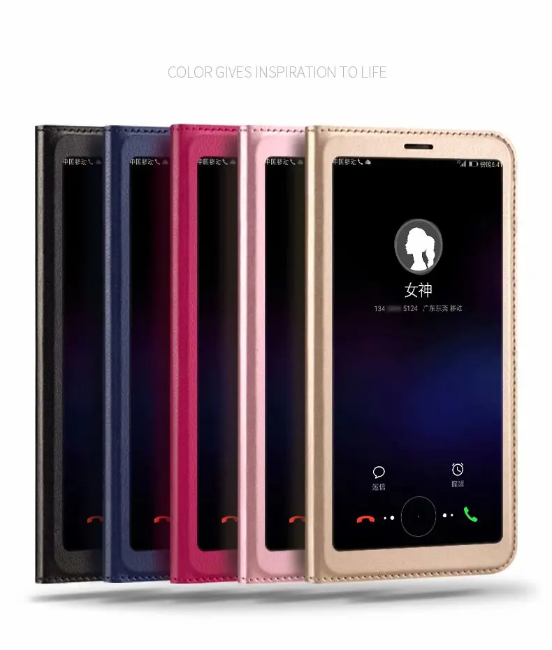 Чехол для huawei P Smart fundas откидная крышка для huawei P Smart FIG-LX1 чехол с окошком PC кожаный жесткий чехол для телефона kimTHmall