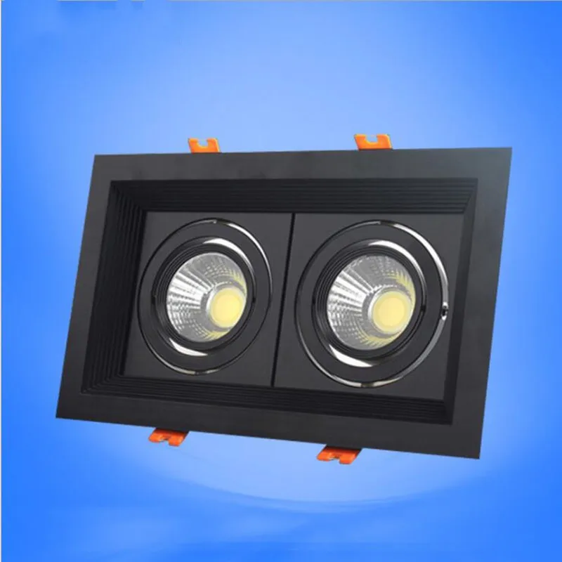 Светодиодный Коб прожекторное освещение AC110V 220 V супер яркая квадратная светодиодный украшения потолочный светильник утопленный мощностью 10 Вт, 20 Вт, 30 Вт, затемняемое светодиодное пятно света