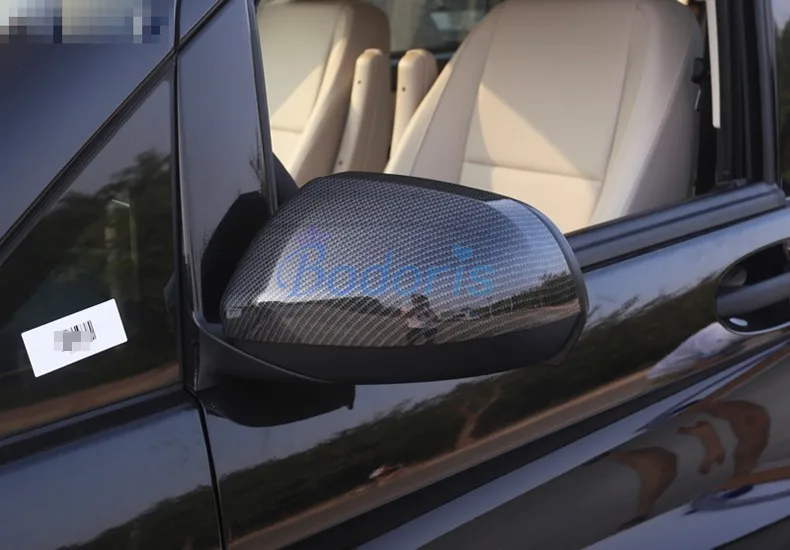 Углеродное волокно цвет двери зеркало крышка заднего вида накладка- для Mercedes Benz Vito Valente Metris W447 автомобильные аксессуары