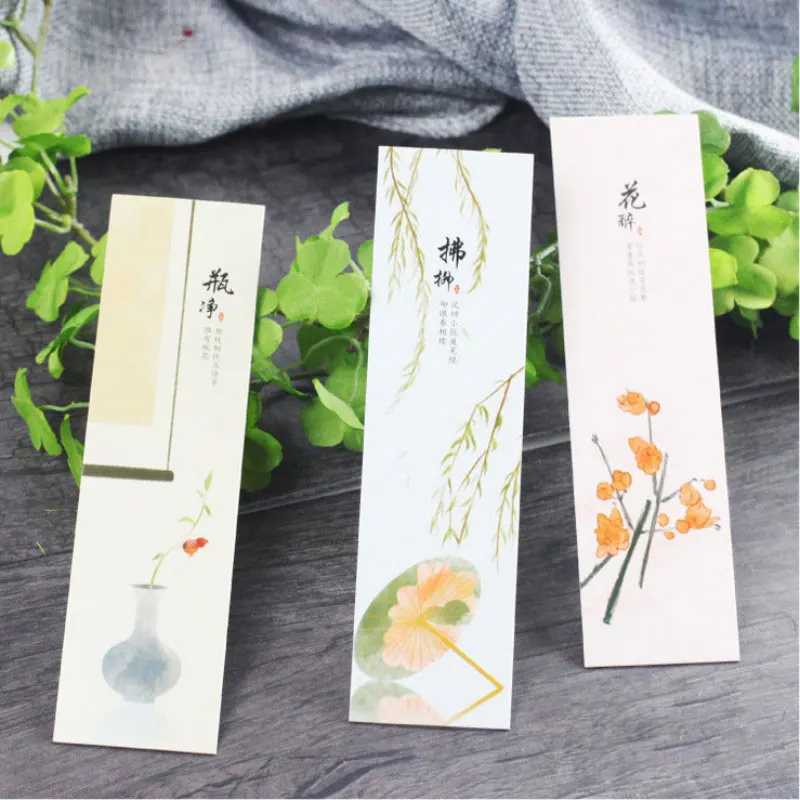 30 шт./кор. винтажная декорация бумага лотоса закладки держатель для книг карты