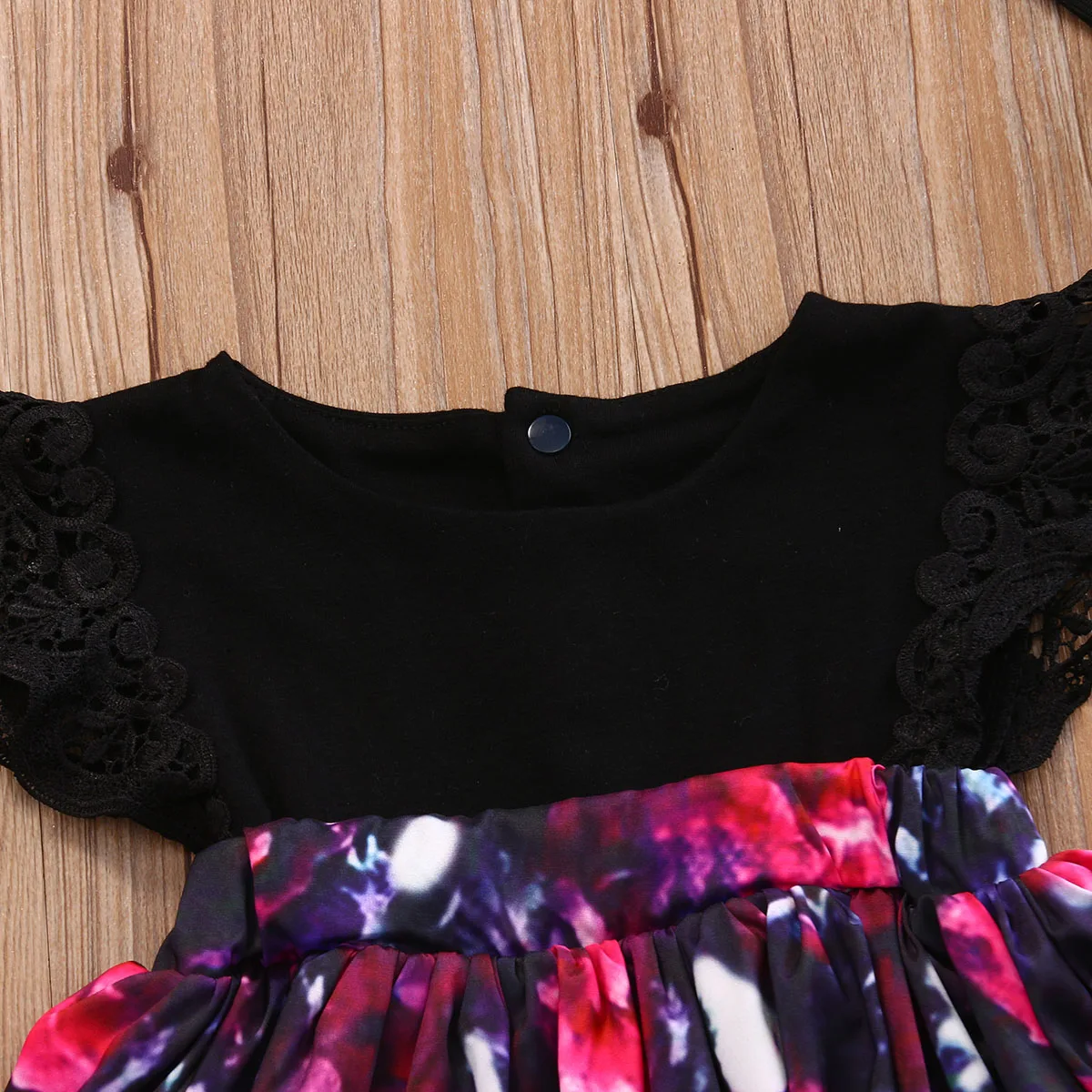 Helen115 милые детские платья с рукавами крылышками и цветочным принтом для