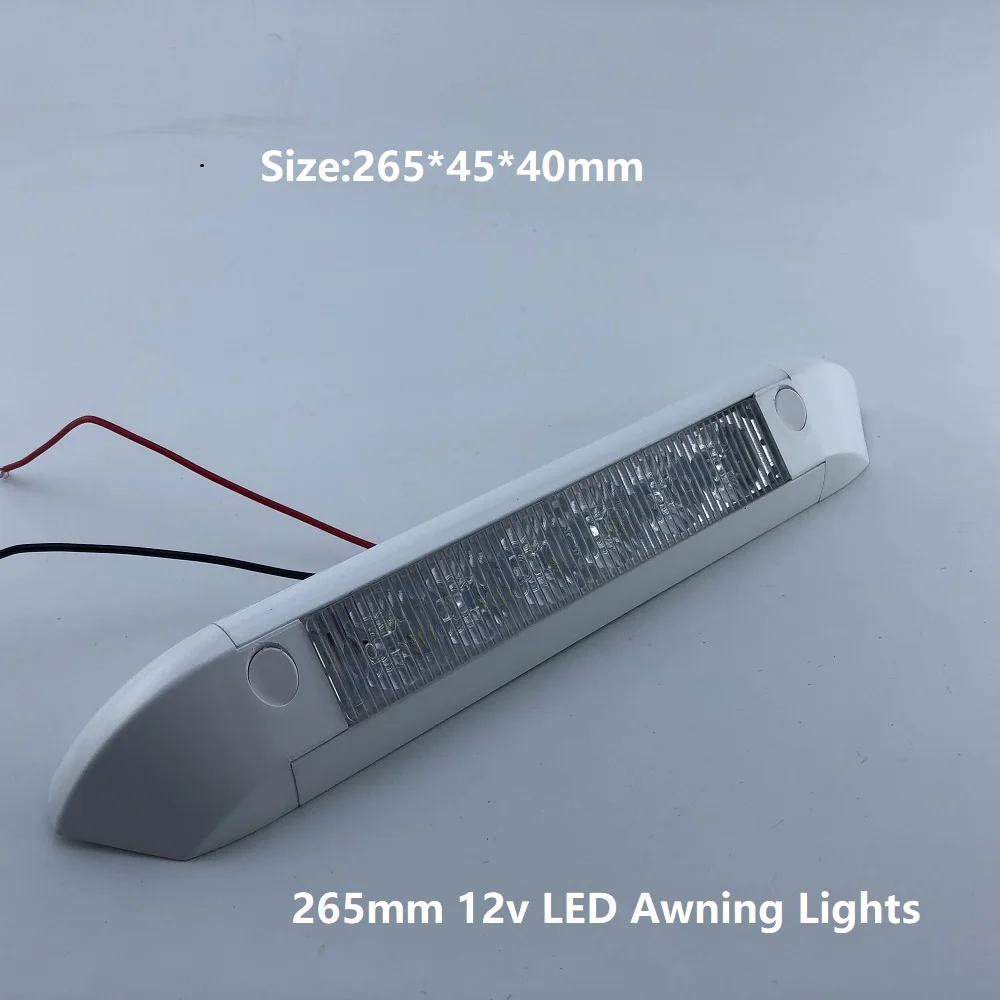 

265mm 12v LED Awning Lights Waterproof RV Trailer 6000K Exterior Camping Bar/Wall Lamps Heavy duty off road Motorhome Caravan