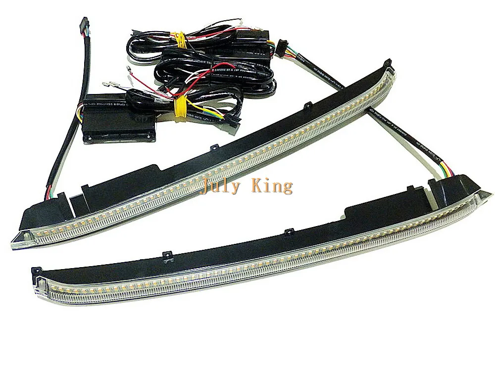 July King светодиодный чехол для дневных ходовых огней для Toyota Mark X eiz 2005-09, DRL+ желтый стример указателей поворота+ синий ночной DRL