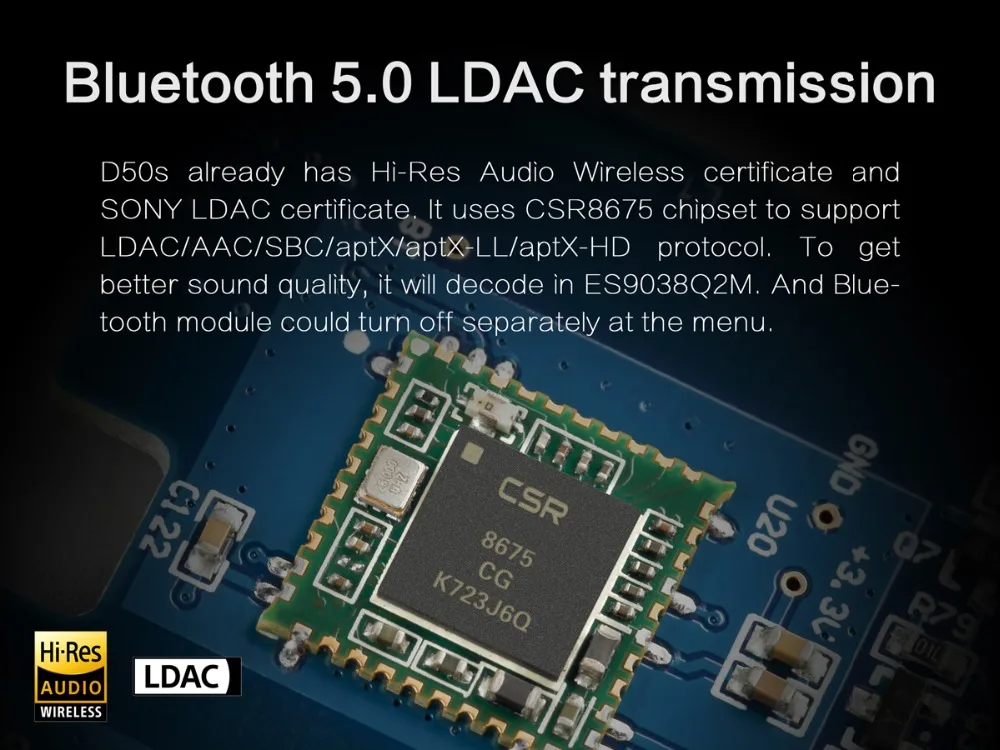 Топпинг D50S CSR8675 Bluetooth 5,0 ES9038Q2M декодирование аудио USB DAC XMOS XU208 DSD512 32 бит/768 кГц OPA1612 USB/OPT/коаксиальный вход