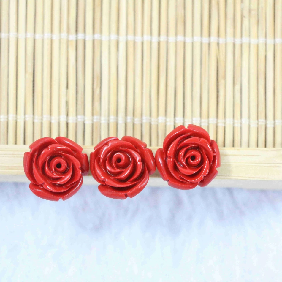 Новинка красная имитация cinnabar кулон с цветком хит продаж бусы diy подвески для