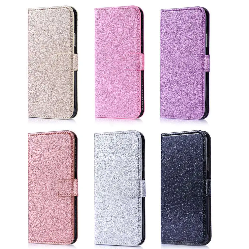 Роскошный кожаный чехол-кошелек для samsung Galaxy A6 A7 A8 A20 A30 A70 A50 Bling Case S7 S8 S10 S10e задняя