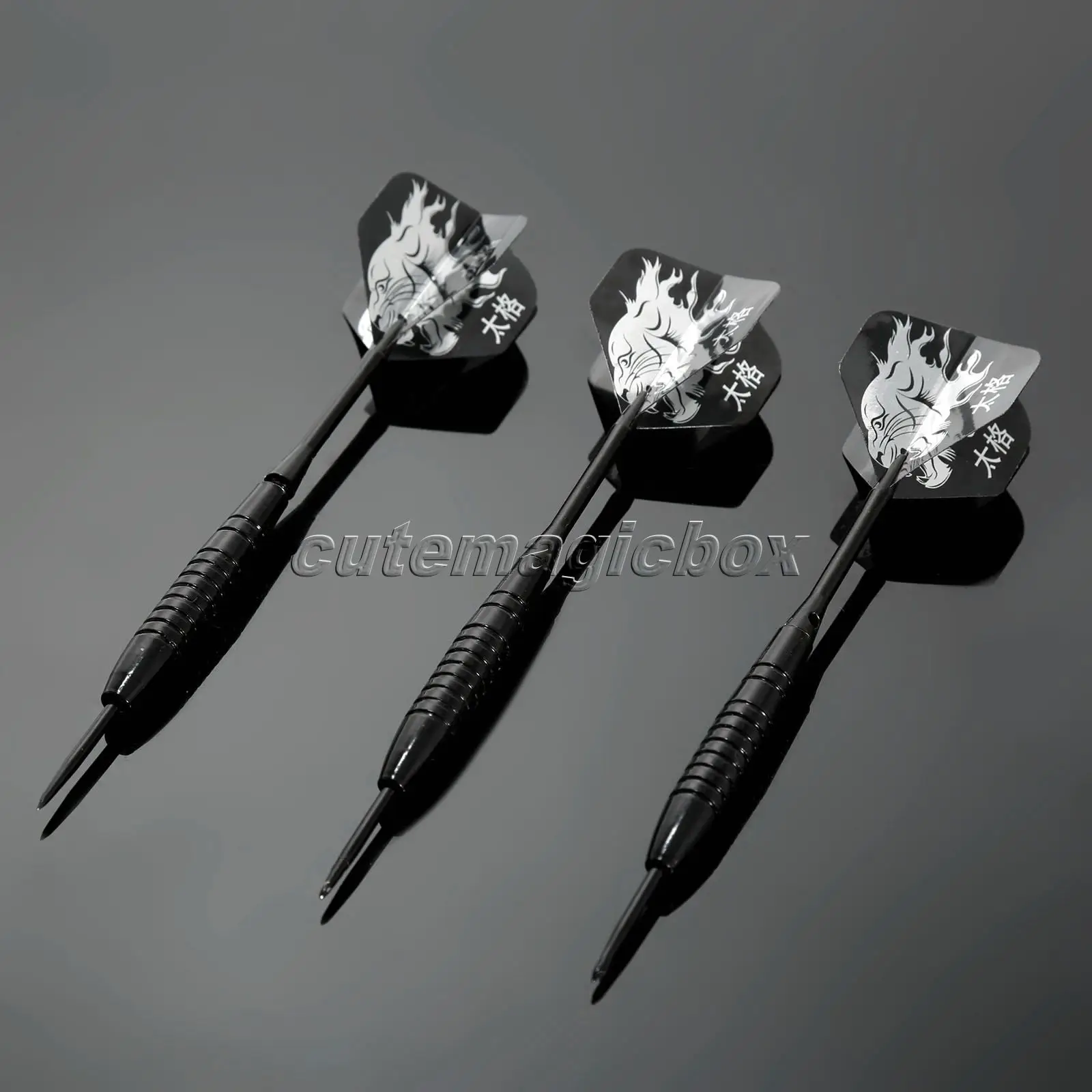 Профессиональный 3 шт./компл. Сталь дротики с игольчатым наконечником черный