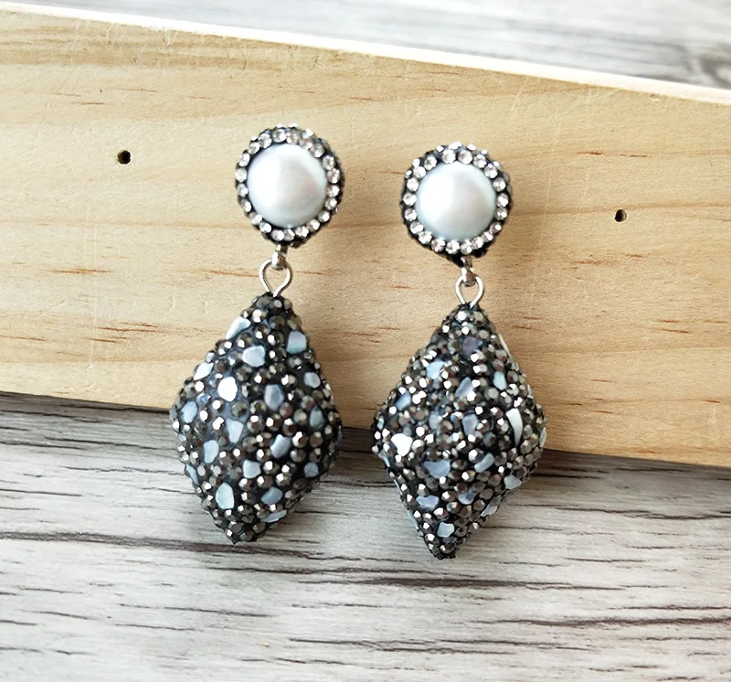 5 пар модных висячих сережек в форме капли из натурального камня серьги ручной