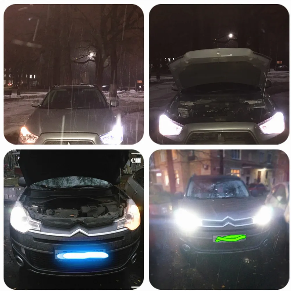 WLJH 2x2825 W3W W5W T10 светодиодный светильник для внутреннего багажника с картой
