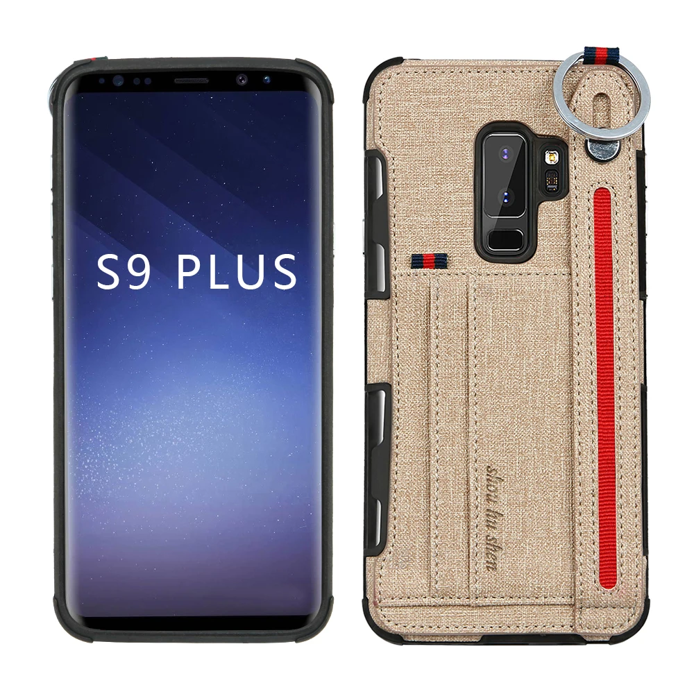Роскошные холщовые силиконовые чехлы для телефонов Samsung Galaxy S9 S8 Plus тканевая