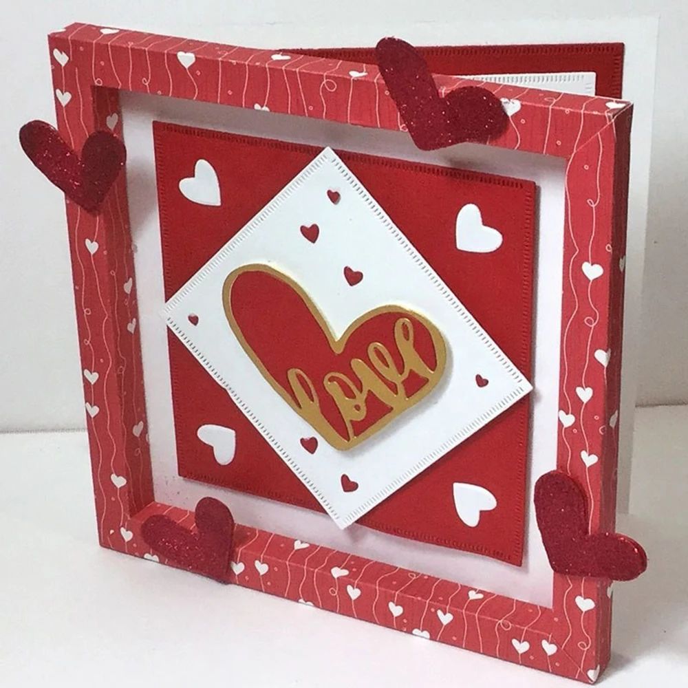 200*53 мм 3D коробка фоторамки карточные металлические режущие штампы DIY Скрапбукинг