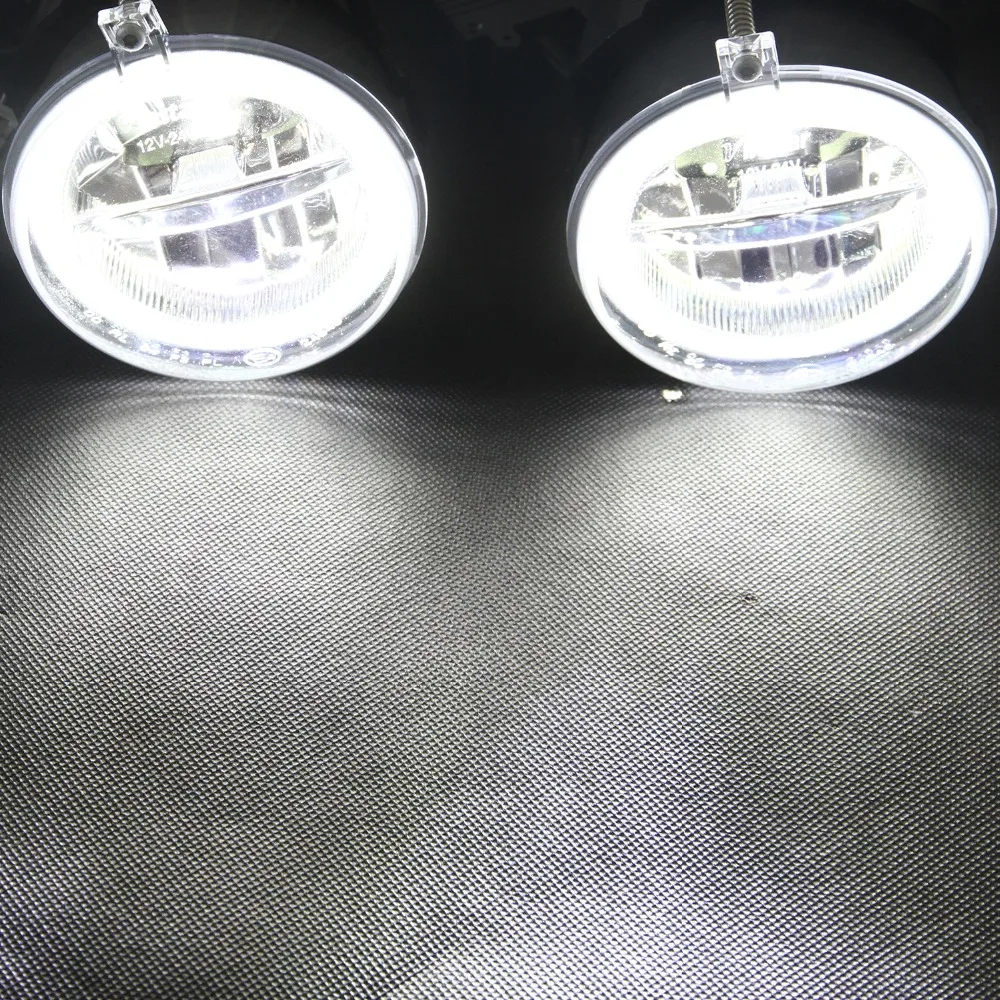 2 шт. светодиодный противотуманный фонарь 10 Вт с угловыми глазами Halo для Jeep Commander