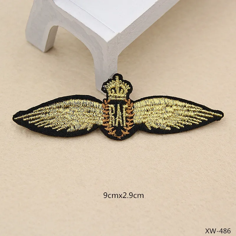Золотистые вышитые нашивки PGY для одежды железная искусственная кожа