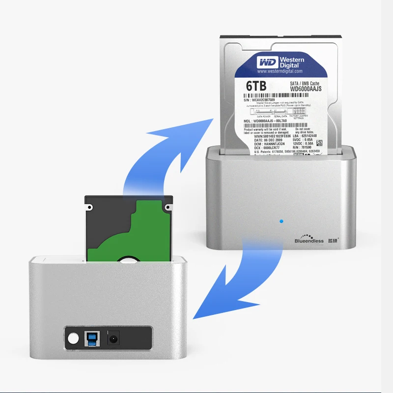 3,5 ''портативный жесткий чехол для ноутбука sata с кабелем usb 3,0 внешний ssd жесткий диск HDD корпус док-станция подходит для 6 ТБ жесткий диск