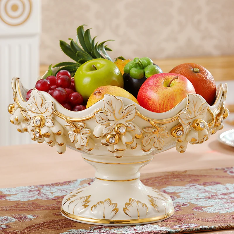 

Европейский роскошный высококачественный костюм для фруктов, керамический диск, большая гостиная, креативный декор для фруктов, украшения ...