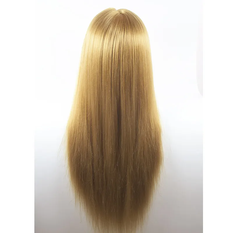 Тренировочная голова для парикмахеров манекен с искусственными волосами 26