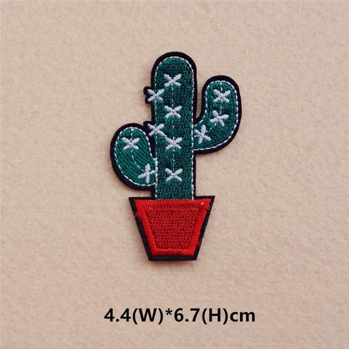 1pcs Mix Cactus Patch for Clothing Iron on Embroidered Sew Applique Cute Patch Fabric Badge Garment DIY Apparel Accessories 121 - Цвет: 6