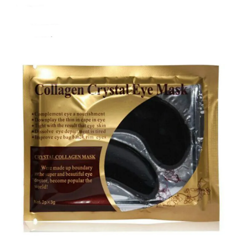 Black(5bags) 10 шт. = 5 упаковок Золотая с кристаллами коллагена маска для глаз против морщин удаляет мешки для глаз темные круги Отечность увлажняющая для ухода за кожей - Цвет: Black(5bags)