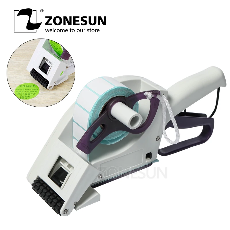 Полуавтоматическая круглая наклейка для бутылок ZONESUN ручная упаковочная машина