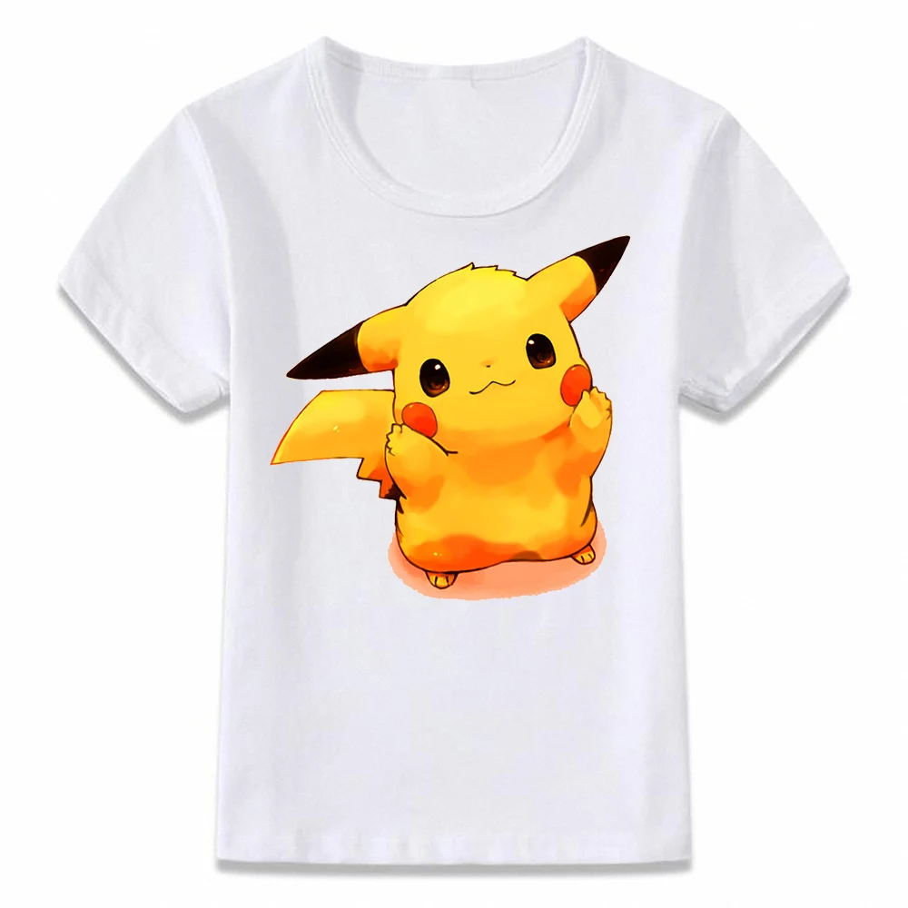 oal009j Kids Clothes T Shirt Matryoshka Pikachu Evolution Pichu Pokemon T-shirt for Boys and Girls Shirts Tee oal009 - Цвет: oal009j