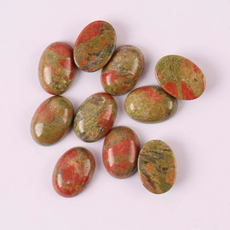 18x13 мм Unakite Epidote овальный кабошон ювелирные изделия для женщин Подарочный бисер (10