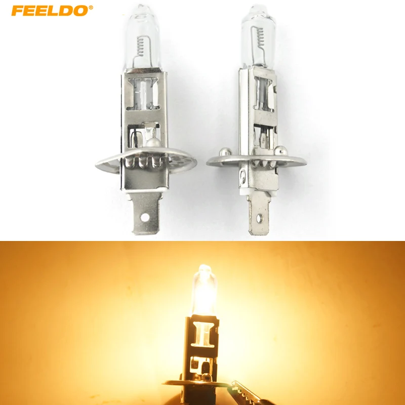 

FEELDO 20Pcs Warm White Auto DC 24V 100W H1 Halogen Bulb Truck Bus Headlight Foglight Driving Lamp 3000K #MX1668