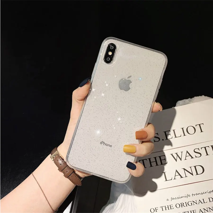 Роскошный блестящий нескользящий чехол-рамка для iPhone X, XR, XS, Max, 8, 7, 6, 6S Plus, 11 Pro, чехол s, прозрачный Блестящий Мягкий ТПУ чехол для задней панели телефона