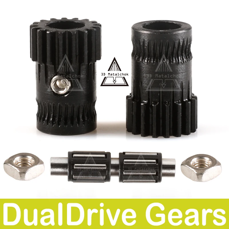 

1 SET DIY 3D Printer Part Prusa i3 mk2/mk3 extruder driving gears Pulleys Cloned Btech dual gears Extrusion Wheel Kit