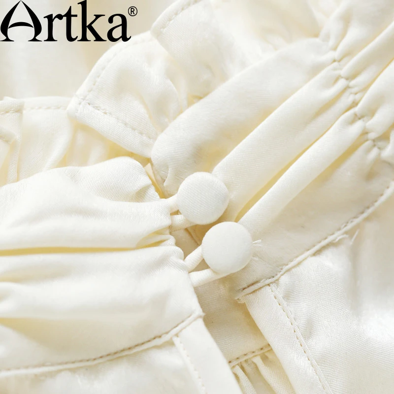 Artka Женская Осенняя Новинка 2 цвета подходящая ко всему рубашка винтажный