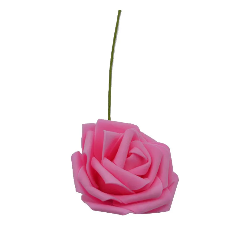 pink 10 головок 8 см искусственные из ПЭ Пена розы Букет невесты искусственный цветок для свадьбы День Рождения Вечеринка домашний декор Скрапбукинг DIY ремесло поставки - Цвет: pink