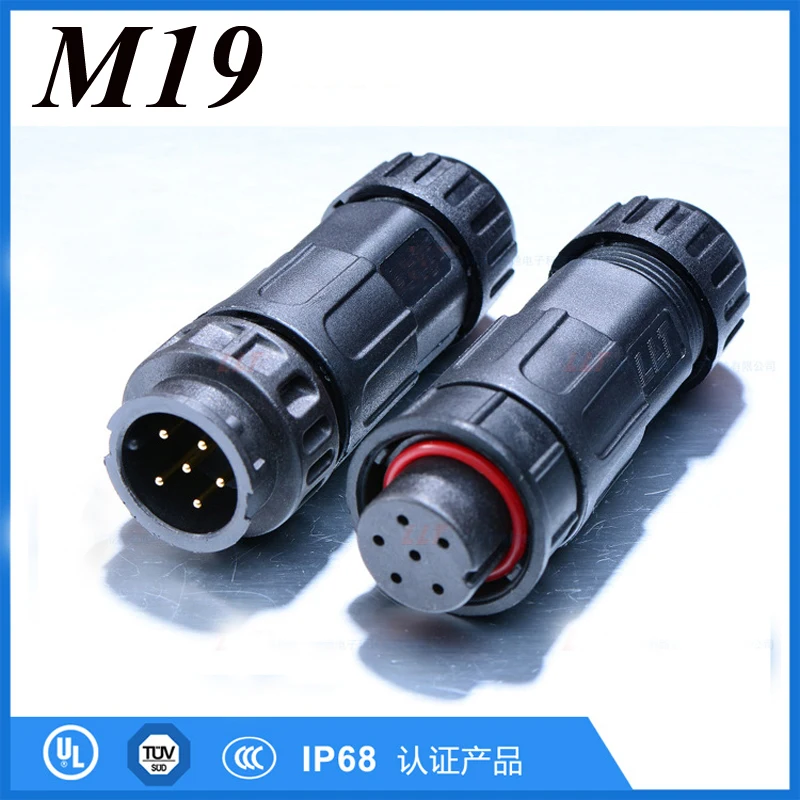 LLT M19 разъем для кабеля 2 3 4 5 6 7 8 9 10 12 14 контактный Водонепроницаемый IP68 светодиодный Мощность кабель hdmi кабель Электрический разъем
