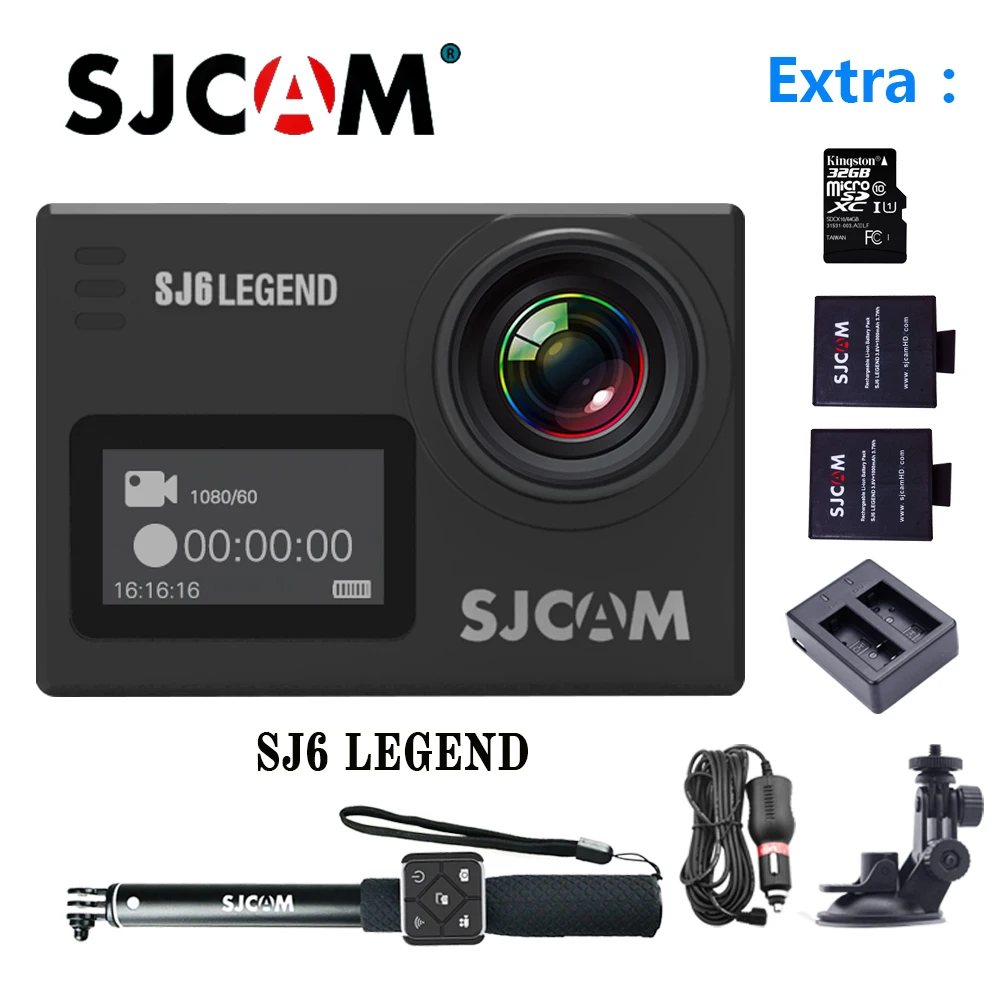 SJCAM SJ6 LEGEND WiFi Экшн камера 4K 24fps Notavek 96660 Ultra HD Sport Go Водонепроницаемая