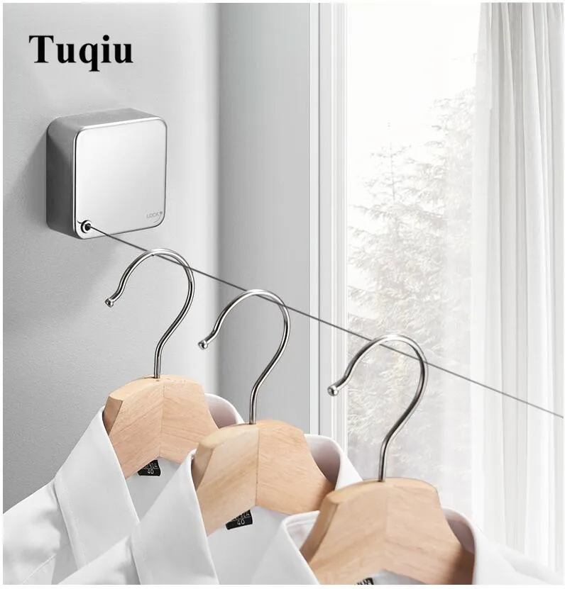 Переносная Выдвижная Веревка для белья из нержавеющей стали использования в