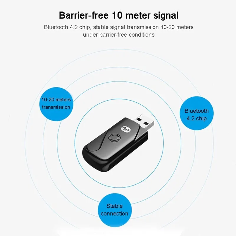 USB беспроводной Bluetooth V4.2 адаптер передатчика музыкальный стерео передачи для